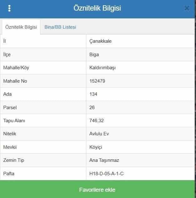 ÇANAKKALE BİGA KALDIRIMBAŞI'NDA KÖY İÇİ 746 M2 ARSA